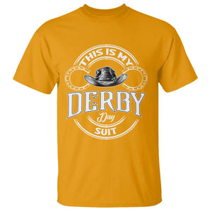 Horse Racing T Shirt This Is My Derby Day Suit For Man TS09 Gold Print Your Wear