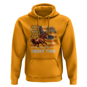 Derby Time American Flag Patriotic Horse Racing Hoodie TS09 Gold Print Your Wear