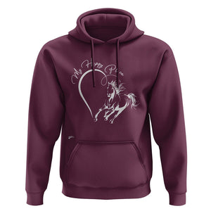 Horse Lover Hoodie My Happy Place Horseback Riding TS09 Maroon Print Your Wear