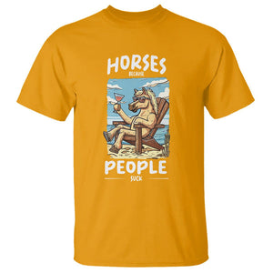 Horse Because People Suck Anti Social Horse Lover T Shirt TS09 Gold Print Your Wear