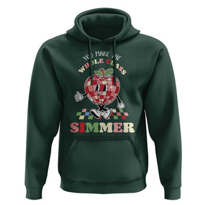 Teacher Hoodie You Make The Whole Class Shimmer Retro Groovy TS09 Dark Forest Green Print Your Wear