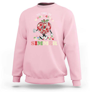 Teacher Sweatshirt You Make The Whole Class Shimmer Retro Groovy TS09 Light Pink Print Your Wear