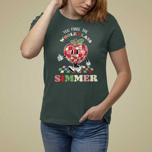 Teacher T Shirt For Women You Make The Whole Class Shimmer Retro Groovy TS09 Dark Forest Green Print Your Wear