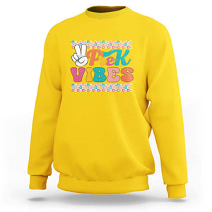 Pre-K Vibes Teacher Kids Back To School Sweatshirt TS09 Daisy Print Your Wear