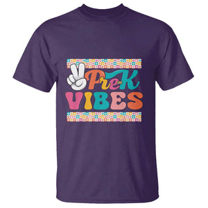 Pre-K Vibes Teacher Kids Back To School T Shirt TS09 Purple Print Your Wear