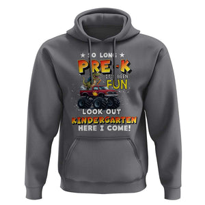 Pre-School Graduation Hoodie So Long Pre-K Look Out Kindergarten Here I Come Dinosaur Monster Truck TS09 Charcoal Print Your Wear