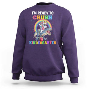 I'm Ready To Crush Kindergarden Sweatshirt Funny Monster Truck Dinosaur Unicorn TS09 Purple Print Your Wear