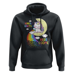 Kindergarten Here I come Hoodie Cute Unicorn Back To School TS09 Black Print Your Wear