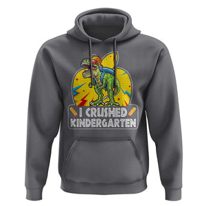 I Crushed Kindergarten Graduation Funny Dinosaur Hoodie TS09 Charcoal Print Your Wear