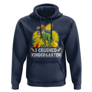 I Crushed Kindergarten Graduation Funny Dinosaur Hoodie TS09 Navy Print Your Wear