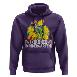 I Crushed Kindergarten Graduation Funny Dinosaur Hoodie TS09 Purple Print Your Wear