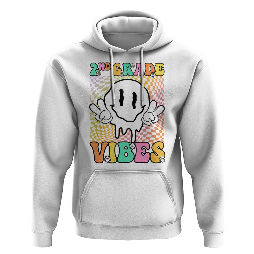 2nd Grade Vibes Hoodie Retro Groovy Back To School TS09 White Print Your Wear