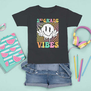 2nd Grade Vibes T Shirt For Kid Retro Groovy Back To School TS09 Black Print Your Wear