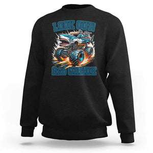 Look Out 2nd Grade Monster Truck Sweatshirt TS09 Black Print Your Wear