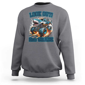 Look Out 2nd Grade Monster Truck Sweatshirt TS09 Charcoal Print Your Wear