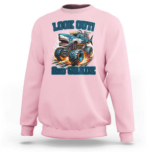 Look Out 2nd Grade Monster Truck Sweatshirt TS09 Light Pink Print Your Wear