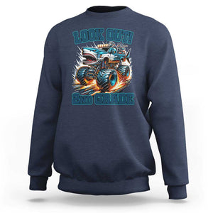 Look Out 2nd Grade Monster Truck Sweatshirt TS09 Navy Print Your Wear