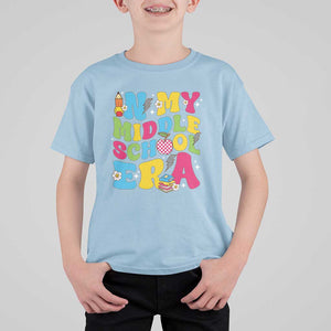 In My Middle School Era Retro Groovy T Shirt For Kid TS09 Light Blue Print Your Wear