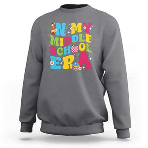 In My Middle School Era Retro Groovy Sweatshirt TS09 Charcoal Print Your Wear