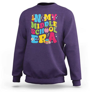 In My Middle School Era Retro Groovy Sweatshirt TS09 Purple Print Your Wear