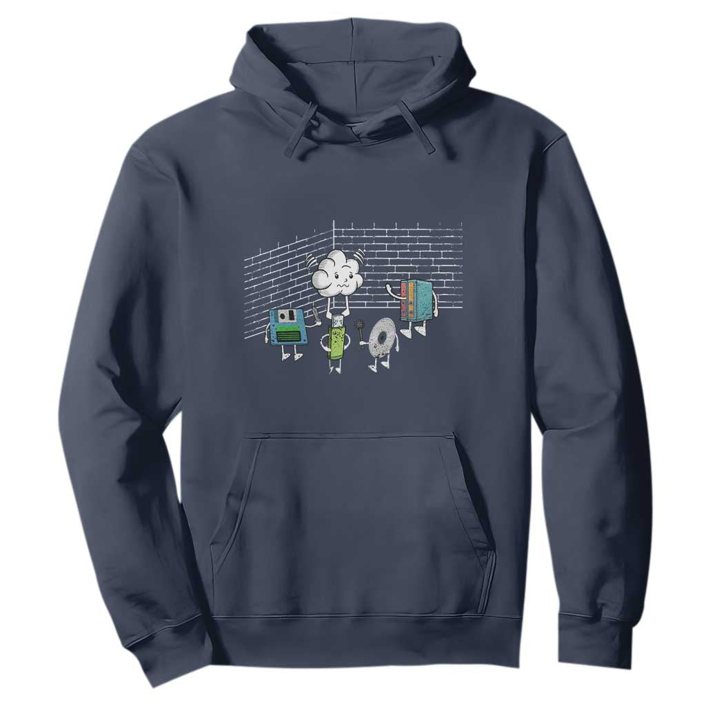 Funny Software Developers Hoodie Computer Storage Evolution Cloud TS09 Navy Print Your Wear