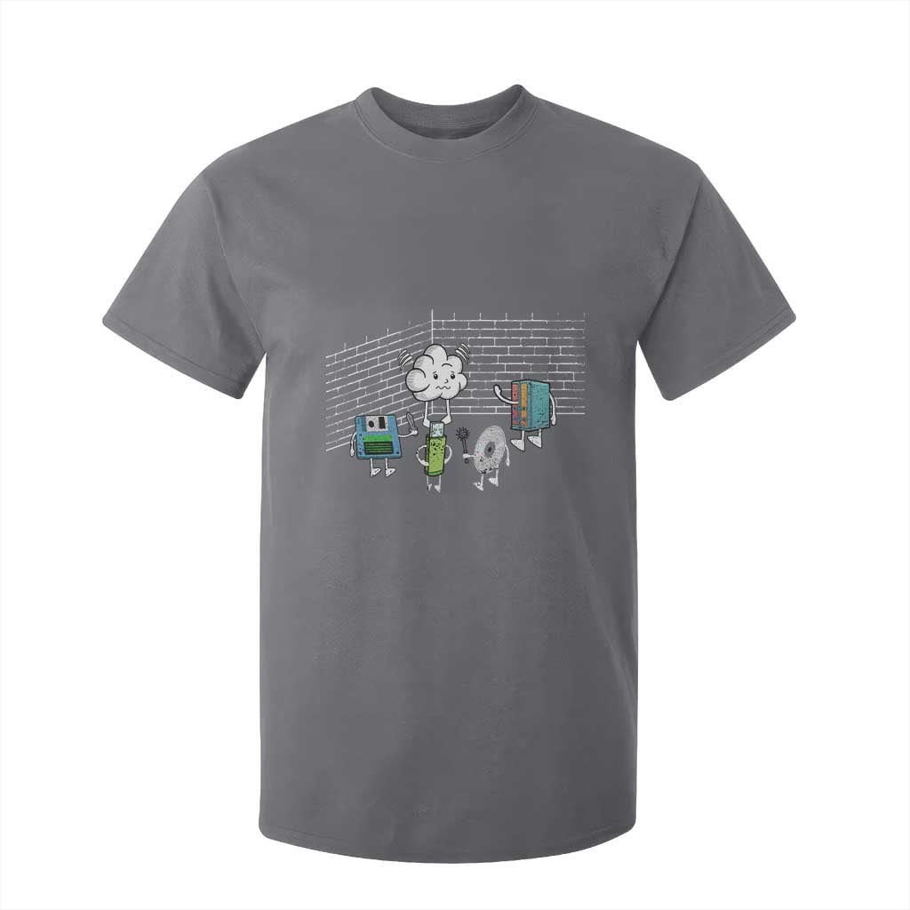 Funny Software Developers T Shirt For Kid Computer Storage Evolution Cloud TS09 Charcoal Print Your Wear