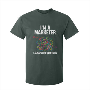 Funny Marketer T Shirt For Kid I Always Find Solutions TS09 Dark Forest Green Print Your Wear