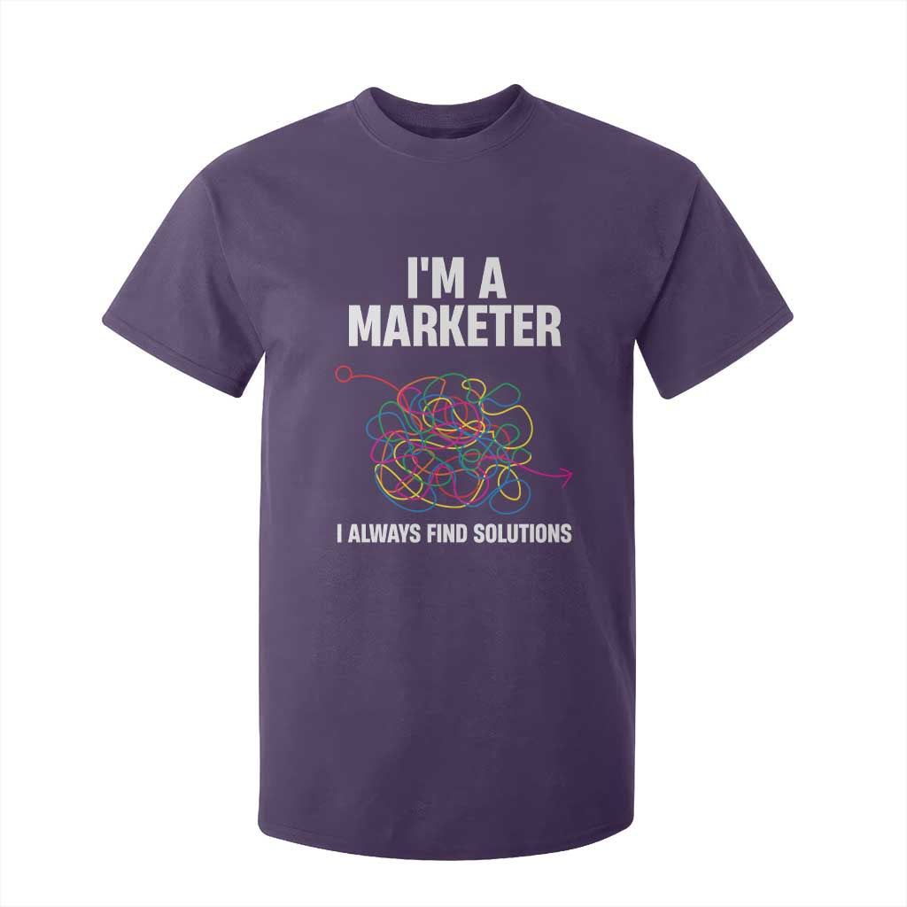 Funny Marketer T Shirt For Kid I Always Find Solutions TS09 Purple Print Your Wear