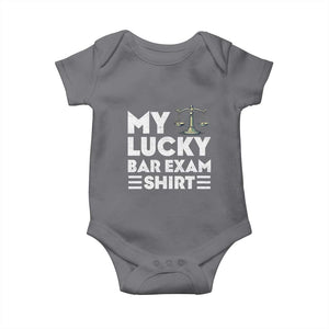 Lawyer Law School My Lucky Bar Exam Baby Onesie TS09 Charcoal Print Your Wear