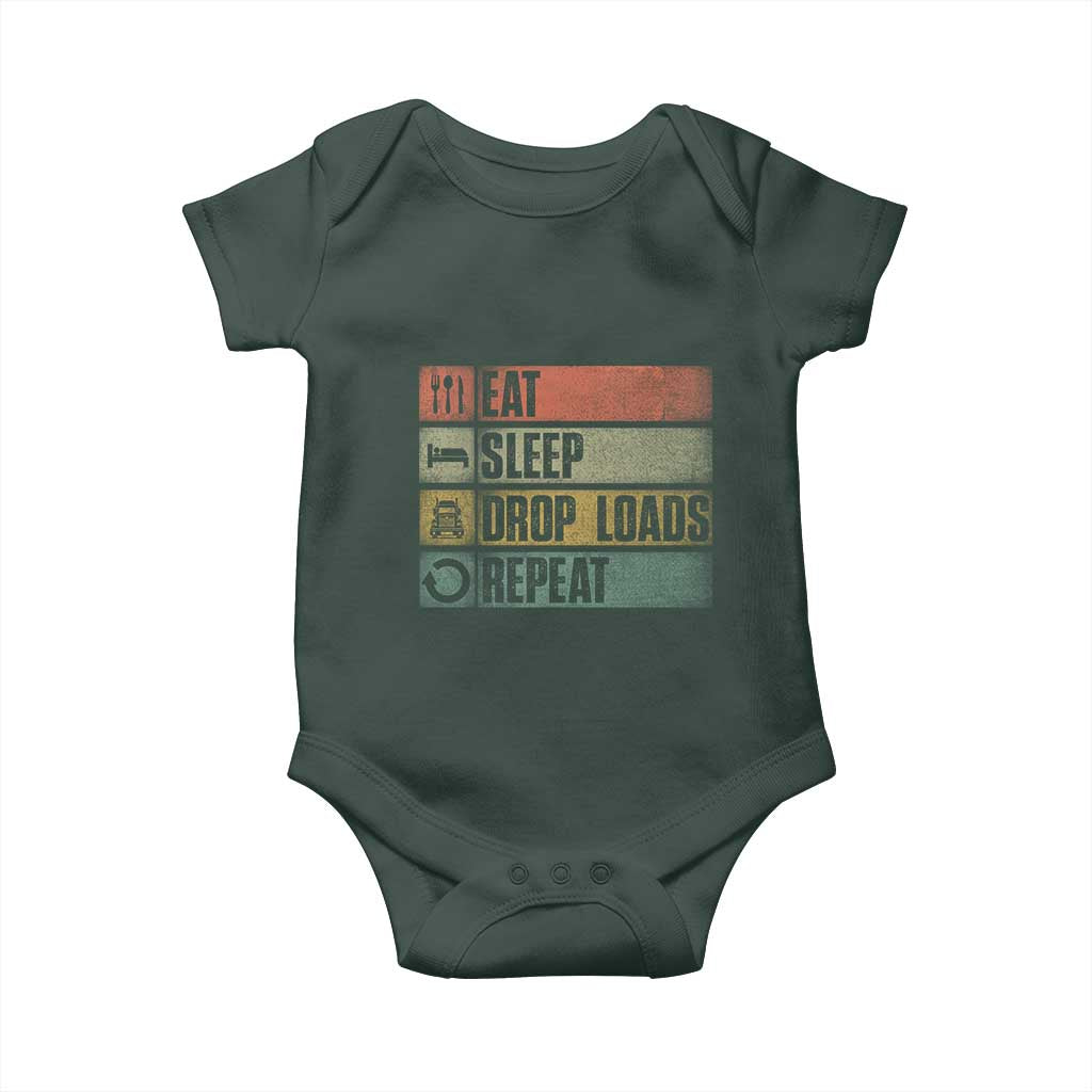 Truck Driver Baby Onesie Eat Sleep Drop Load Repeat TS09 Print Your Wear