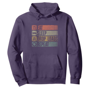 Truck Driver Hoodie Eat Sleep Drop Load Repeat TS09 Purple Print Your Wear