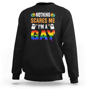 Funny Halloween LGBT Sweatshirt Nothing Scares Me I'm A Gay TS09 Black Print Your Wear