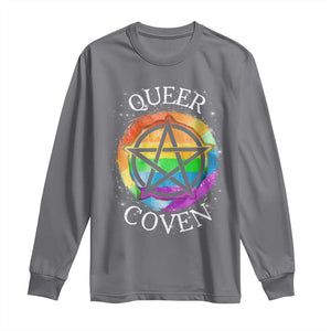 Funny Halloween LGBT Long Sleeve Shirt Queer Coven TS09 Charcoal Print Your Wear