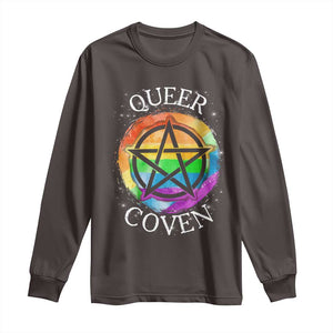 Funny Halloween LGBT Long Sleeve Shirt Queer Coven TS09 Dark Chocolate Print Your Wear