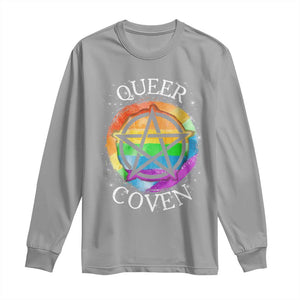 Funny Halloween LGBT Long Sleeve Shirt Queer Coven TS09 Sport Gray Print Your Wear