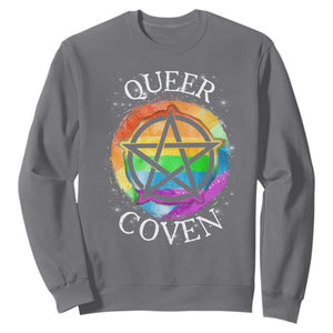 Funny Halloween LGBT Sweatshirt Queer Coven TS09 Charcoal Print Your Wear