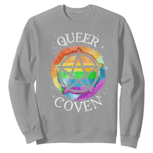 Funny Halloween LGBT Sweatshirt Queer Coven TS09 Sport Gray Print Your Wear