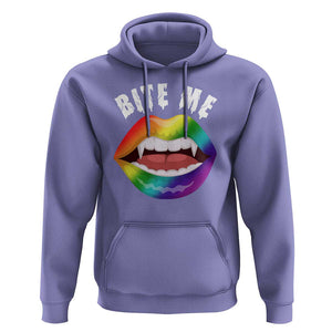 Vampire Gay Hoodie Bite Me Funny Halloween Spooky LGBT TS09 Violet Print Your Wear