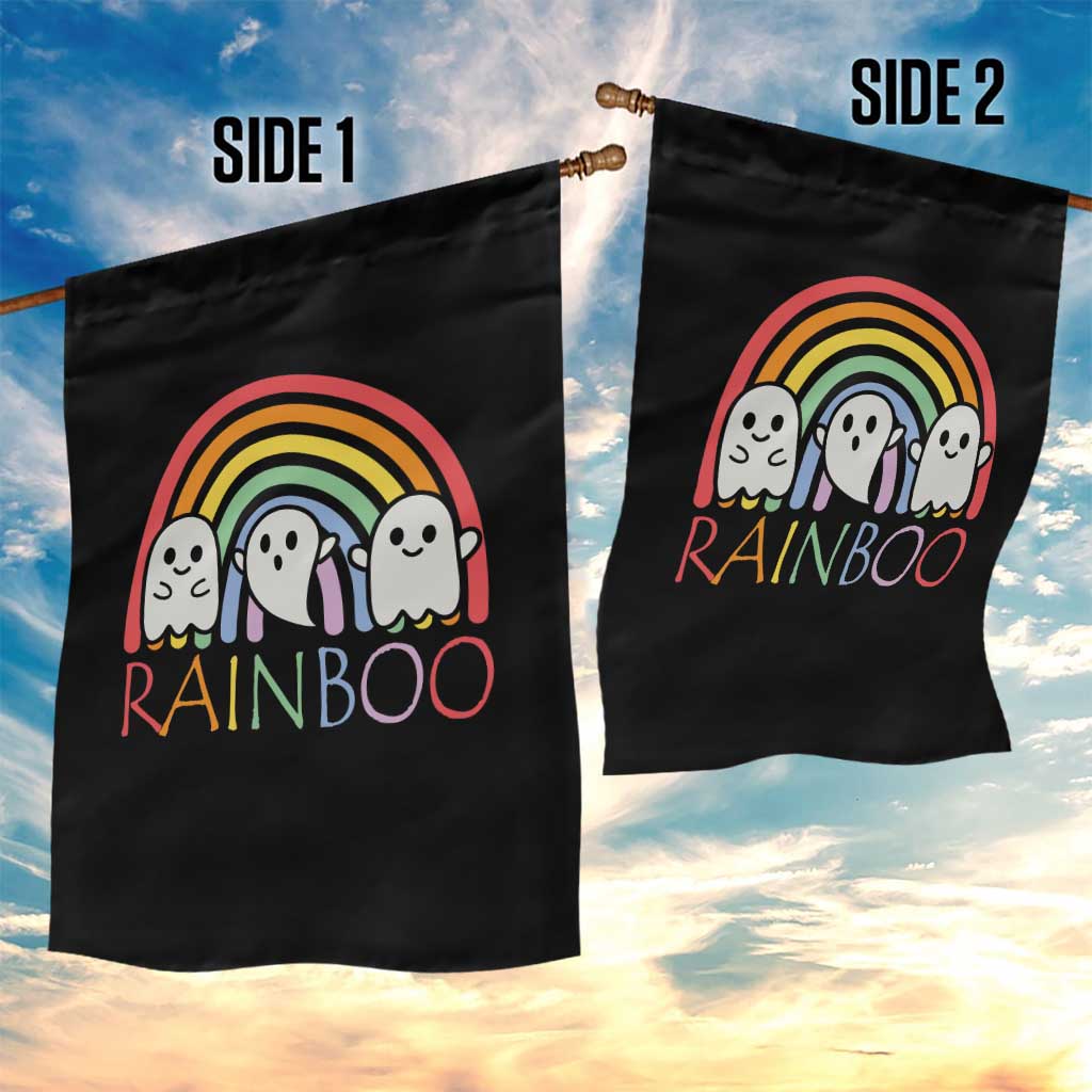 Funny Halloween Garden Flag Rainboo Cute Ghost Rainbow TS09 Print Your Wear
