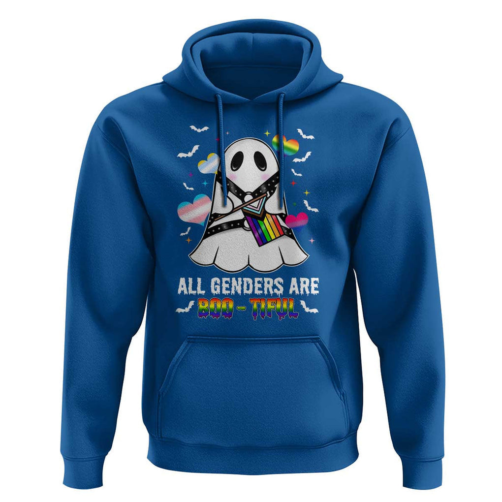 Funny Halloween LGBT Hoodie All Genders Are Bootiful Rainbow Flag TS09 Royal Blue Print Your Wear