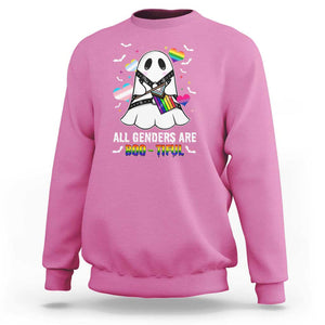 Funny Halloween LGBT Sweatshirt All Genders Are Bootiful Rainbow Flag TS09 Azalea Print Your Wear