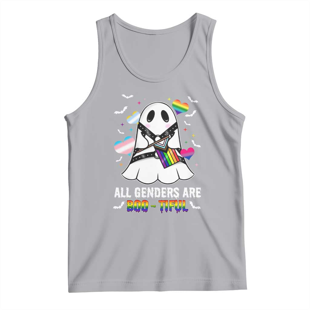 Funny Halloween LGBT Tank Top All Genders Are Bootiful Rainbow Flag TS09 Athletic Heather Print Your Wear