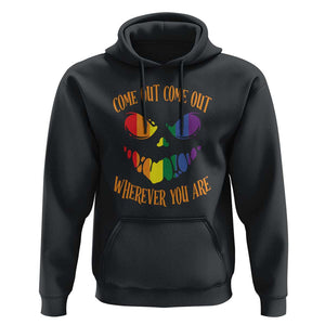 Funny Halloween LGBT Hoodie Come Out Wherever You Are TS09 Black Print Your Wear