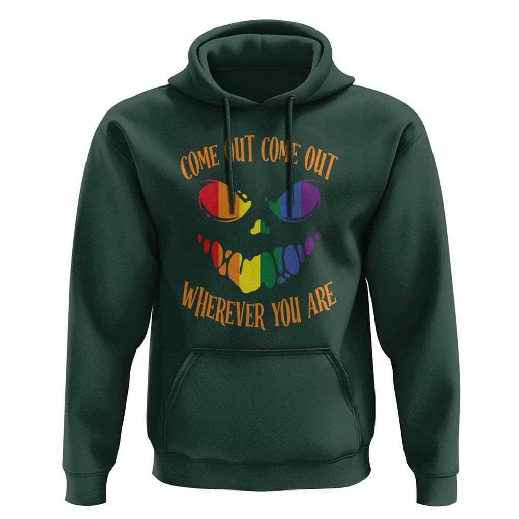 Funny Halloween LGBT Hoodie Come Out Wherever You Are TS09 Dark Forest Green Print Your Wear