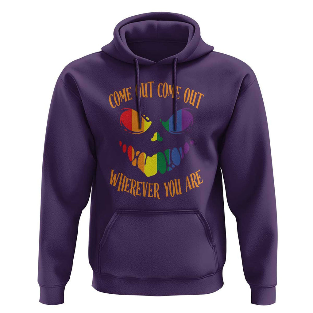 Funny Halloween LGBT Hoodie Come Out Wherever You Are TS09 Purple Print Your Wear