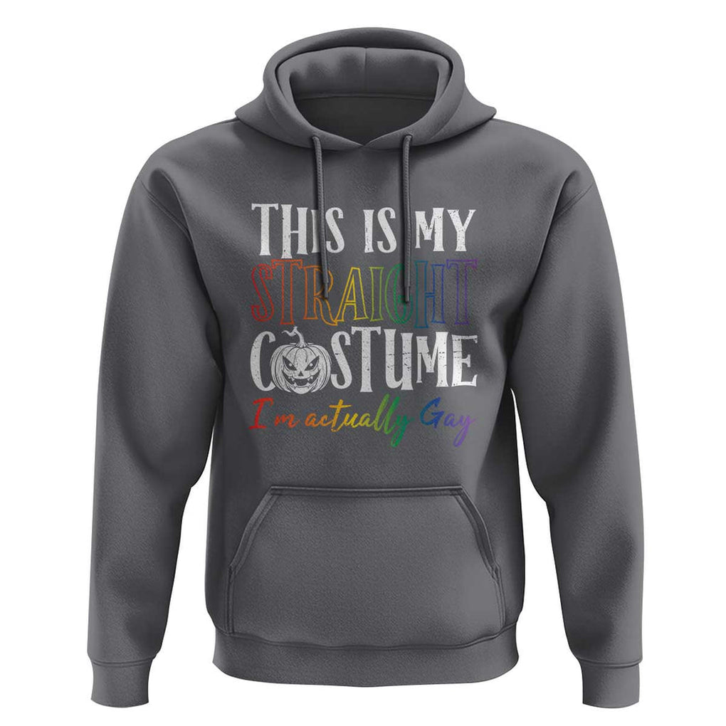 Funny Halloween LGBT Hoodie This Is My Straight Costume TS09 Charcoal Print Your Wear