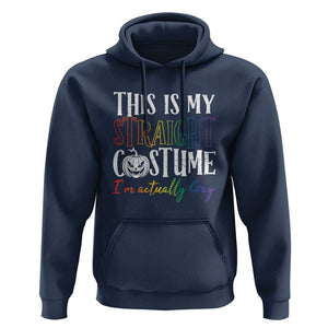 Funny Halloween LGBT Hoodie This Is My Straight Costume TS09 Navy Print Your Wear