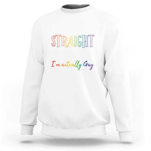 Funny Halloween LGBT Sweatshirt This Is My Straight Costume TS09 White Print Your Wear