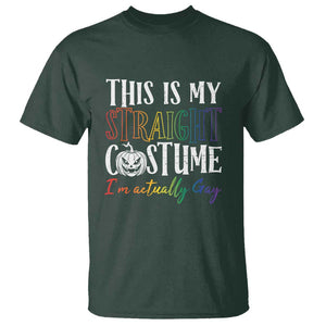 Funny Halloween LGBT T Shirt This Is My Straight Costume TS09 Dark Forest Green Print Your Wear