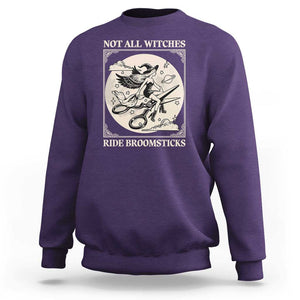 Funny Halloween Lesbian Sweatshirt Some Witches Don't Ride Broomsticks Les Witch TS09 Purple Print Your Wear